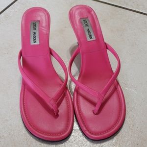 Hot pink sandal heels